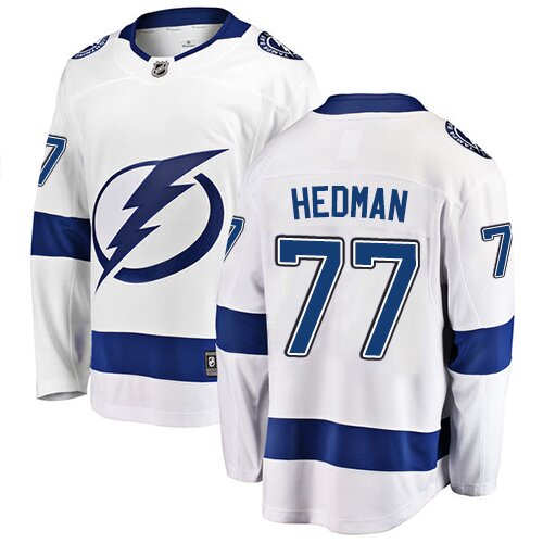 Fanatics Branded NHL Men's Victor Hedman White Away Breakaway Jersey - #77 Tampa Bay Lightning