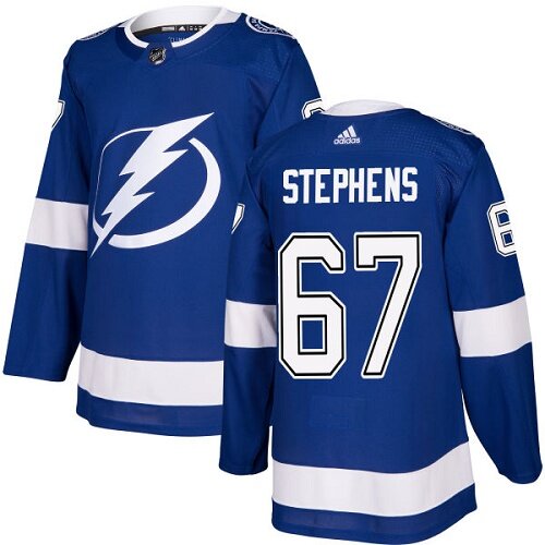 Adidas NHL Youth Mitchell Stephens Royal Blue Home Authentic Jersey - #67 Tampa Bay Lightning